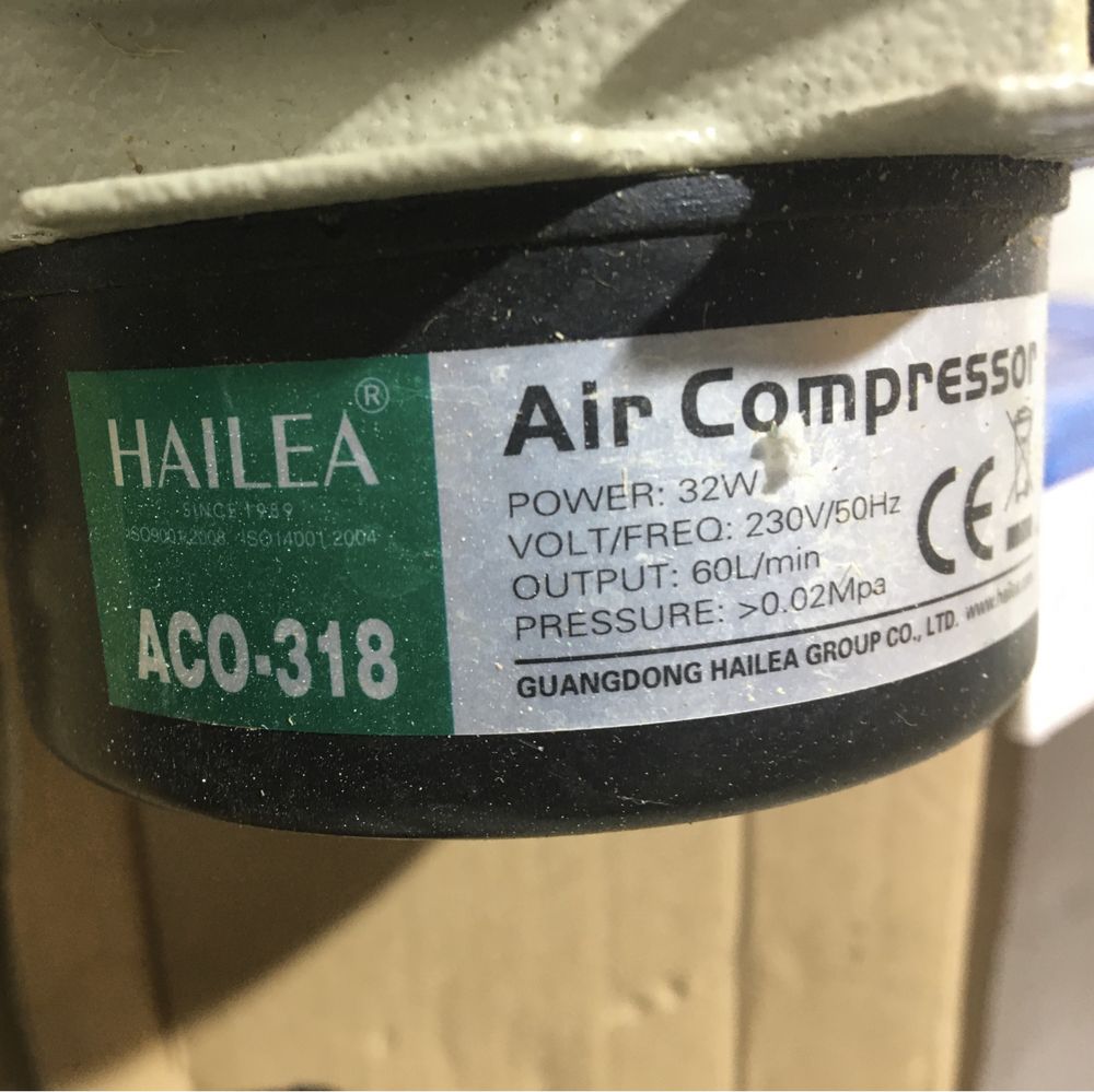 Hailea ACO 318 — поршневий повітряний компресор для ставка