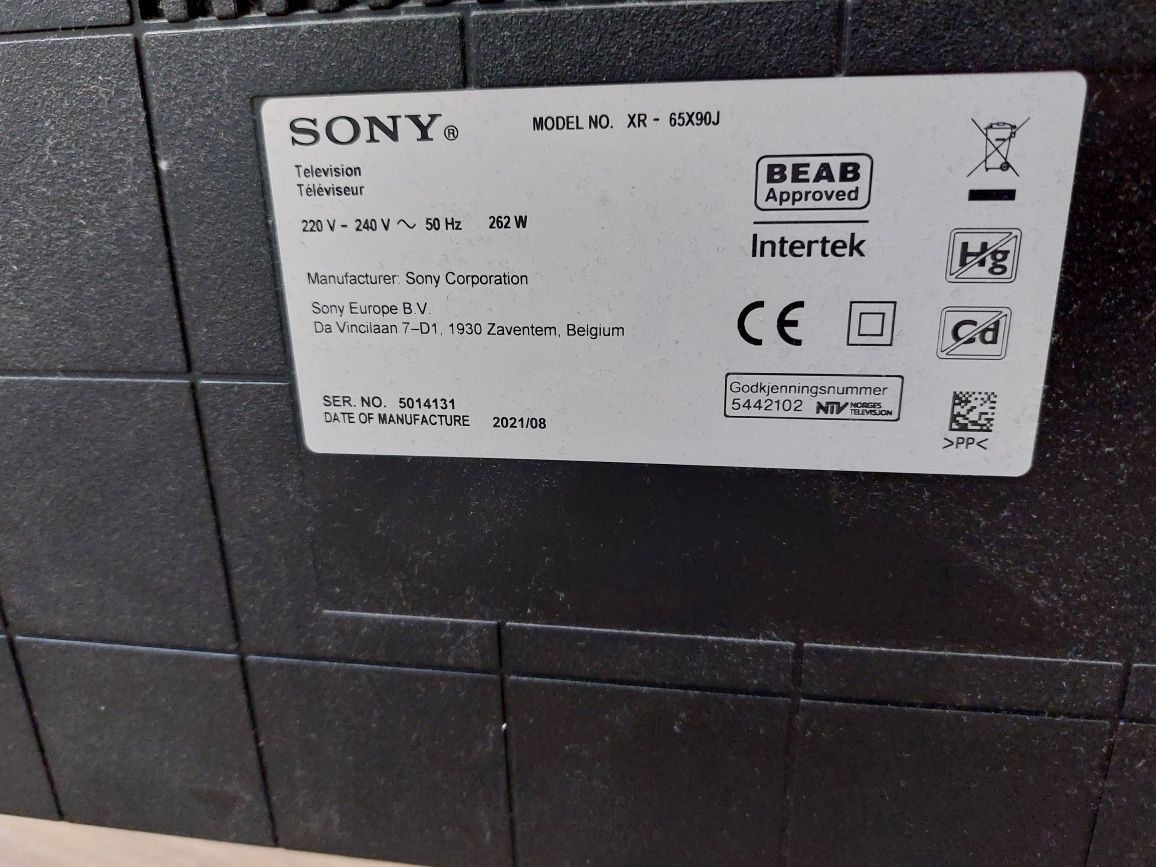 Uszkodzona matryca  telewizor Sony Bravia XR X9J 65