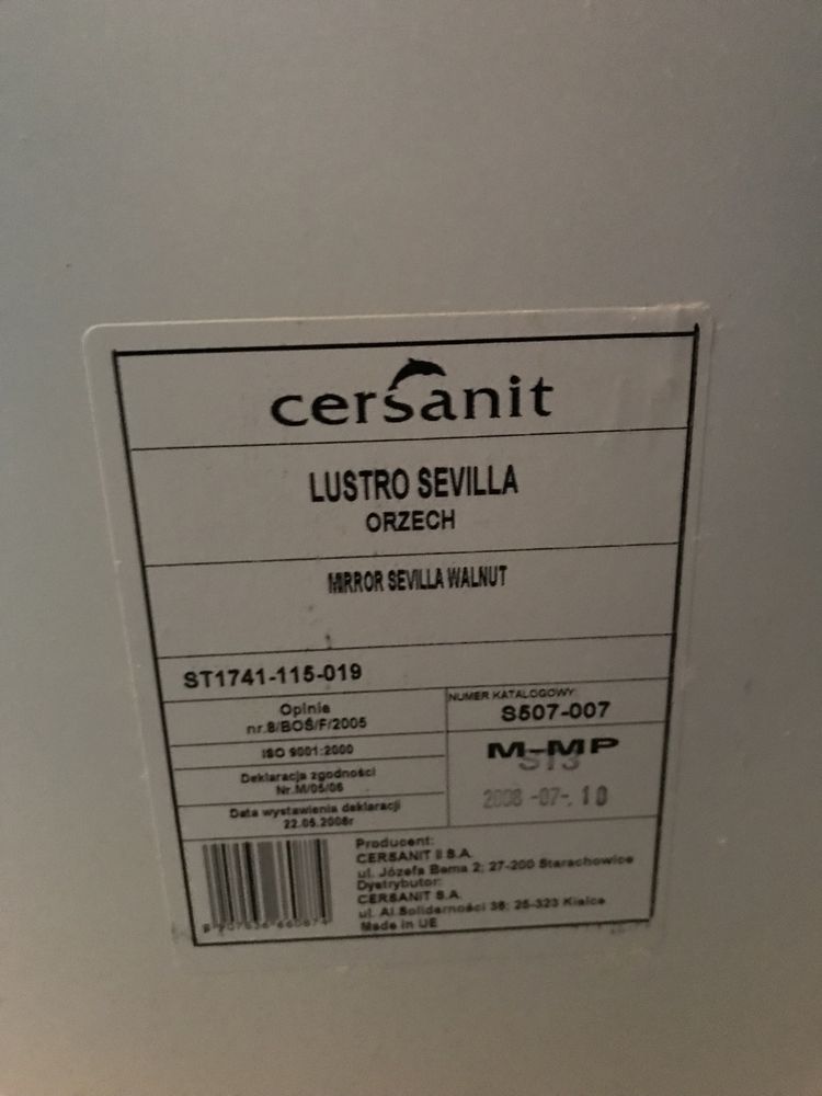 Lustro łazienkowe Sevilla Cersanit orzech
