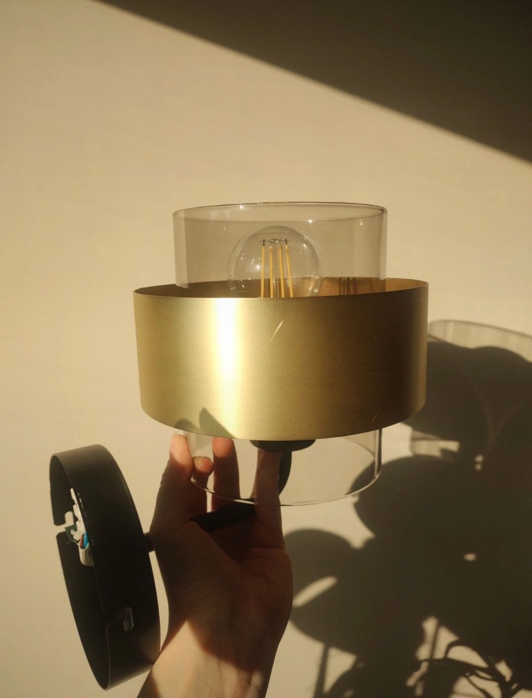 Lampa ścienna kinkiet złoty szklany Inspire Croon designerska glamour