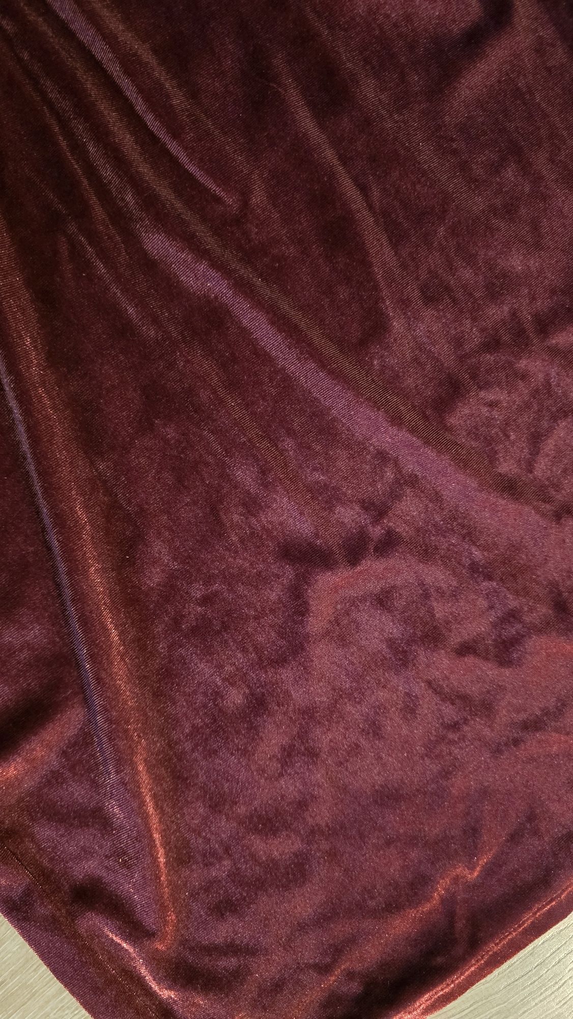 Sukienka aksamitna L modny kolor burgund, sylwester, welur