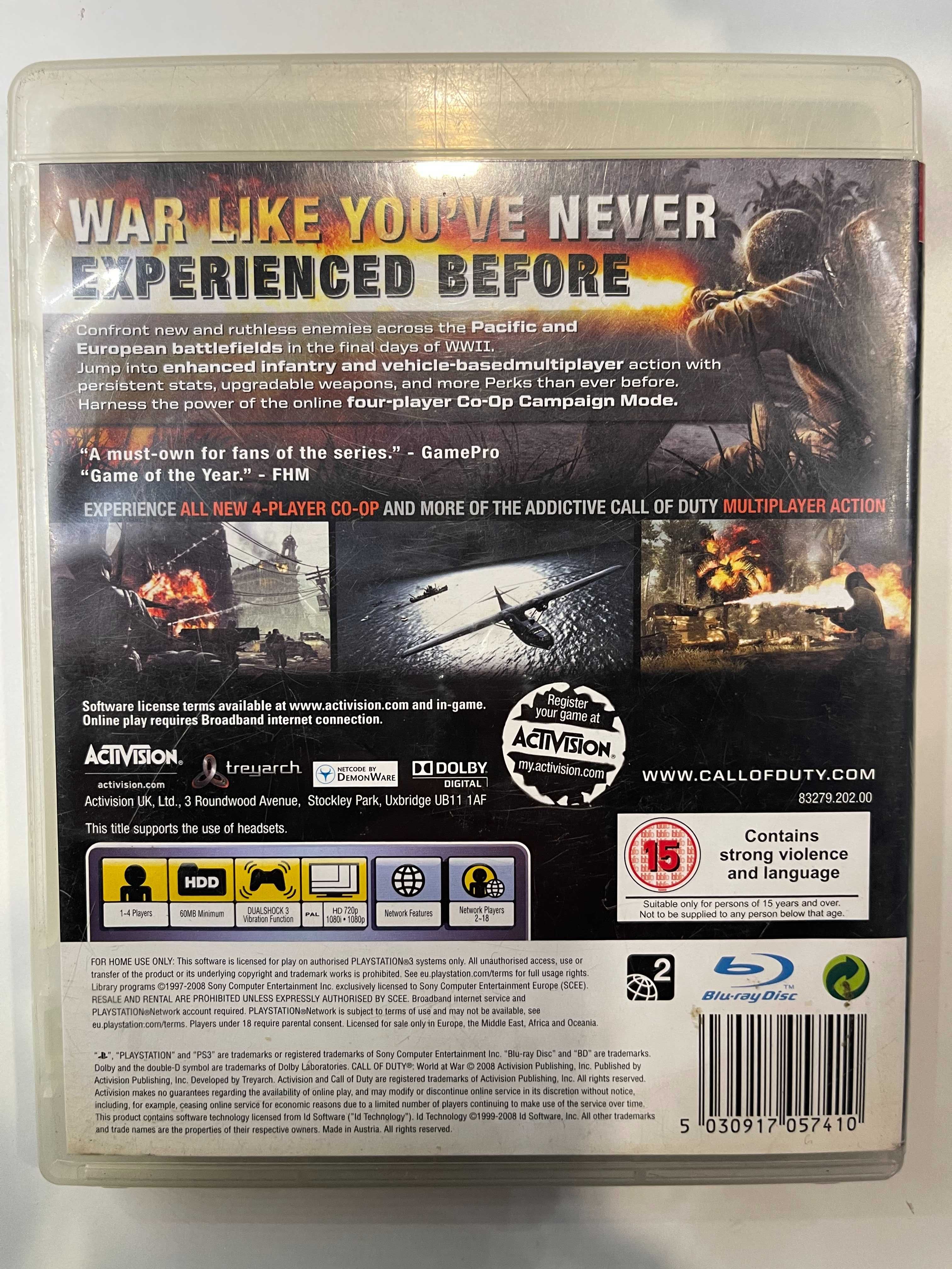 Call of Duty World at War PS3 Playstation 3