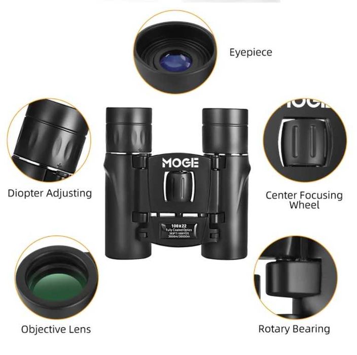 Binóculos Compacto Longo alcance 2500m Sistema BaK4 HD