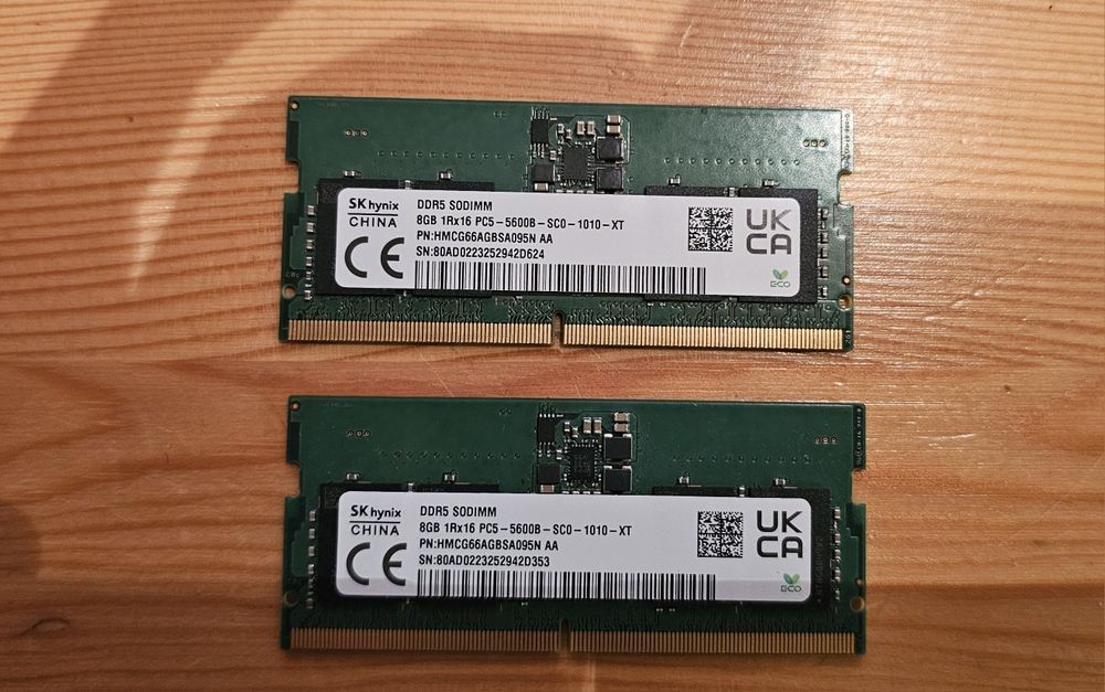 SK Hynix 16GB (2x8GB) DDR5 RAM do laptopa