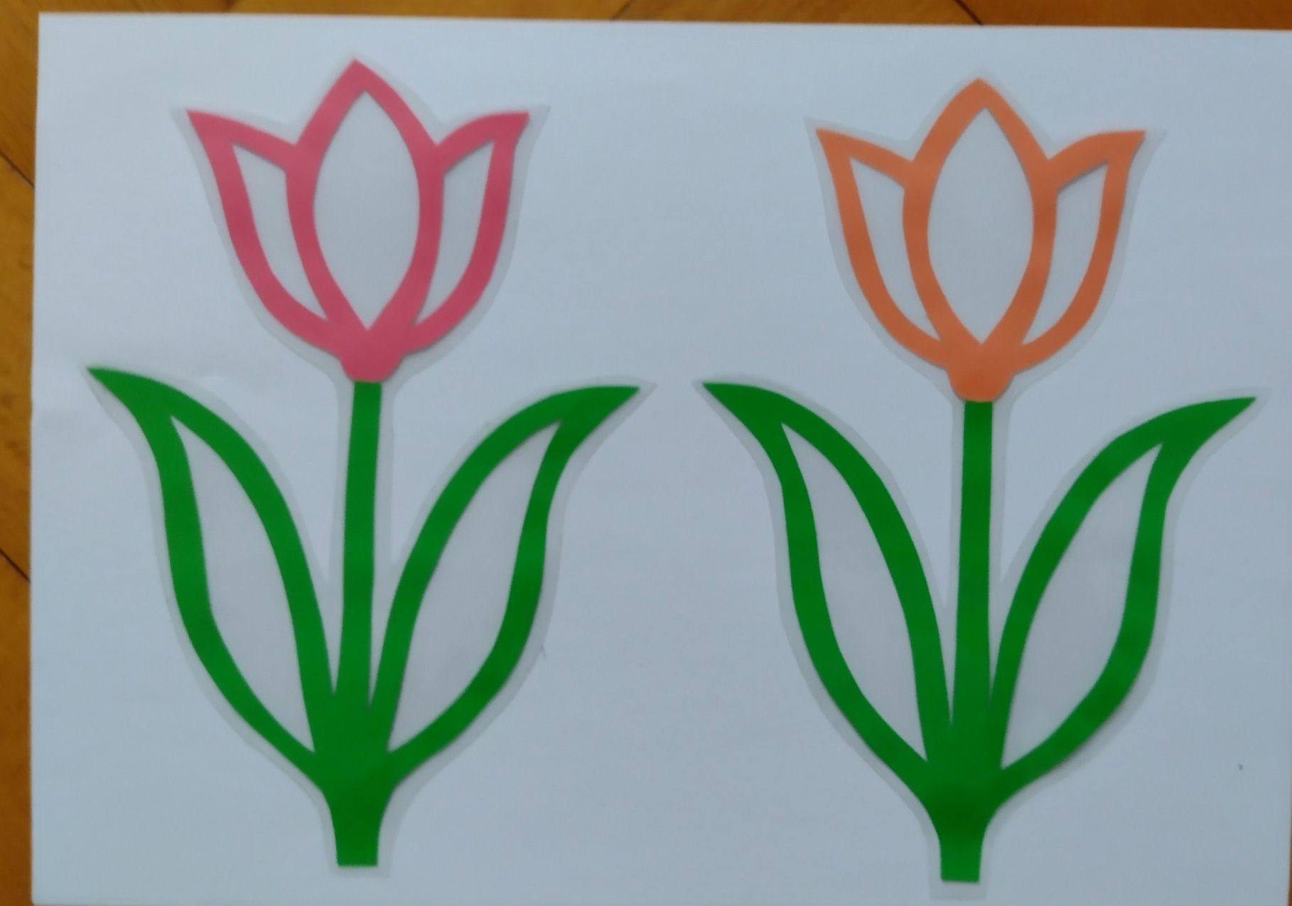 Tulipany 10 szt 19 cm dekoracje wiosenne do przedszkola szkoły