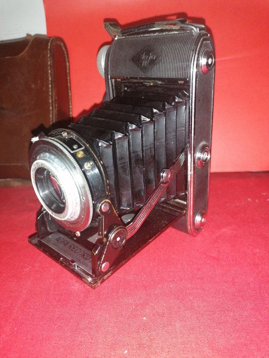 Máquina fotografica AGFA RECORD II fole médio formato 6x9/ 120 de 1952