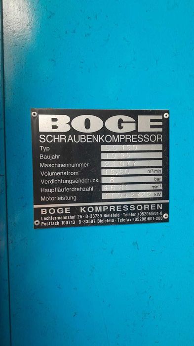 Kompresor BOGE SG150