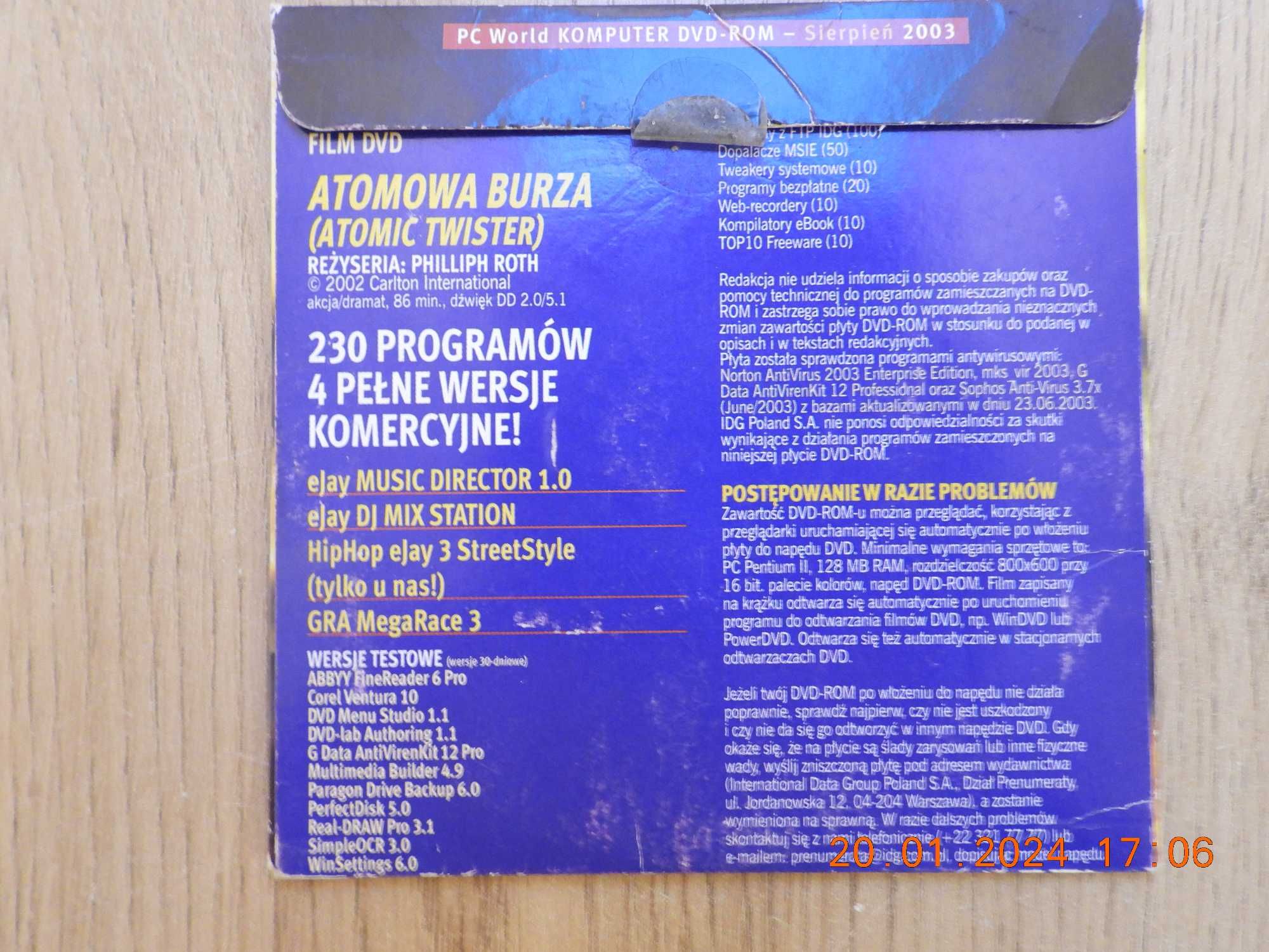 Atomowa burza - Film DVD   -PC World Komputer 08/2003