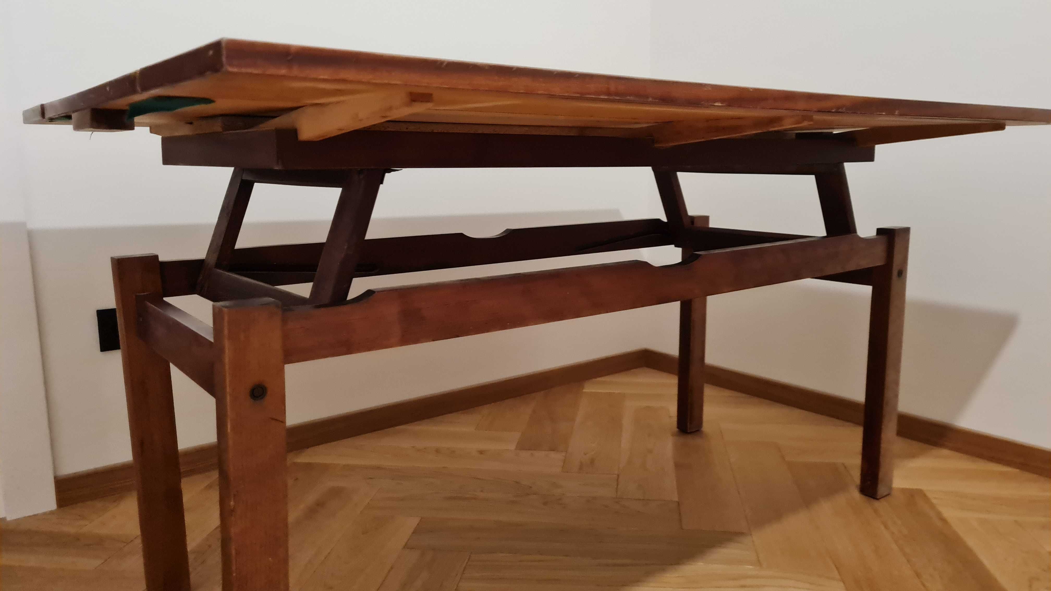 Stół składany, ława wysoki połysk 136 x 100