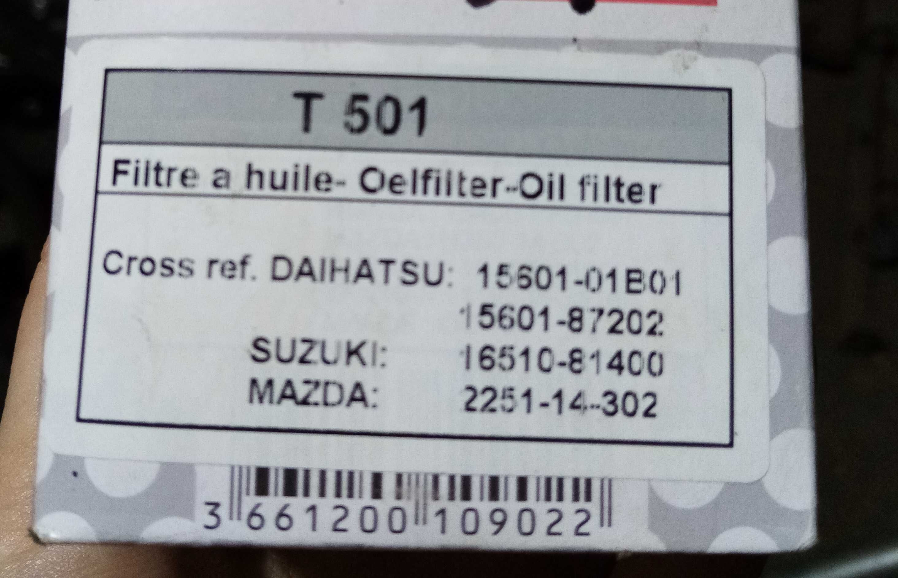 Filtr oleju T501