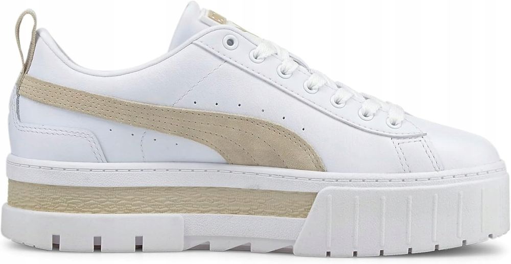 Puma 38,5 Buty Damskie Mayze Shiny Team Gold Białe Skórzane T223