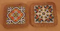 NOVO 2 Bases Cortiça Quadrada com Azulejo 11×11cm