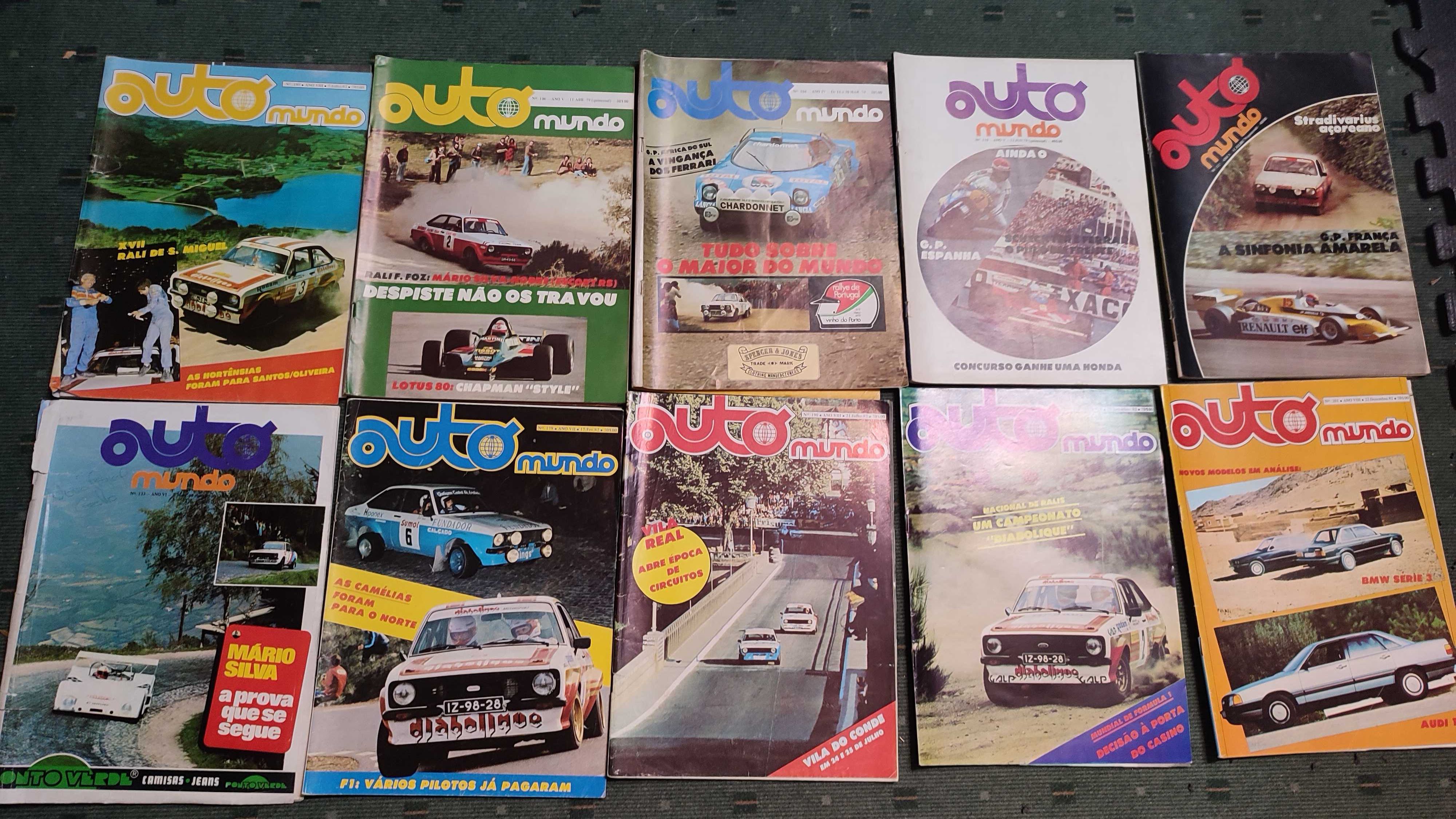 Automobilismo  - 31 Revistas Auto Mundo - Anos 80