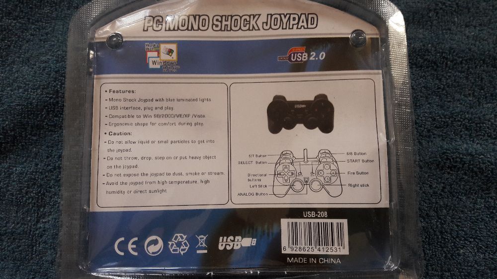 USB джойстик для ПК PC Game. Pad Dual. Shock вибро