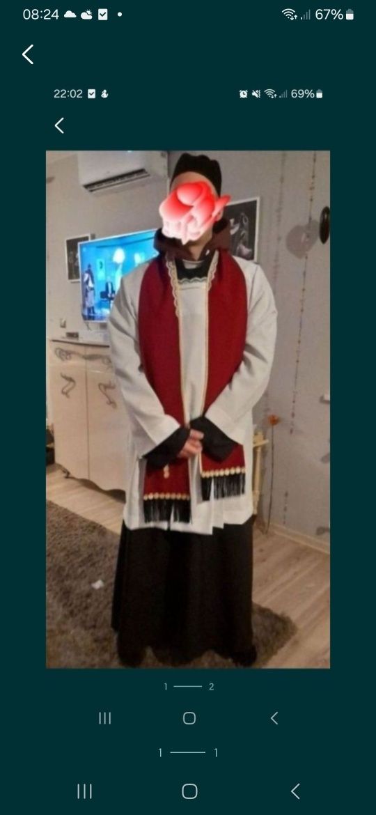 Sukienka sutanna księdza
