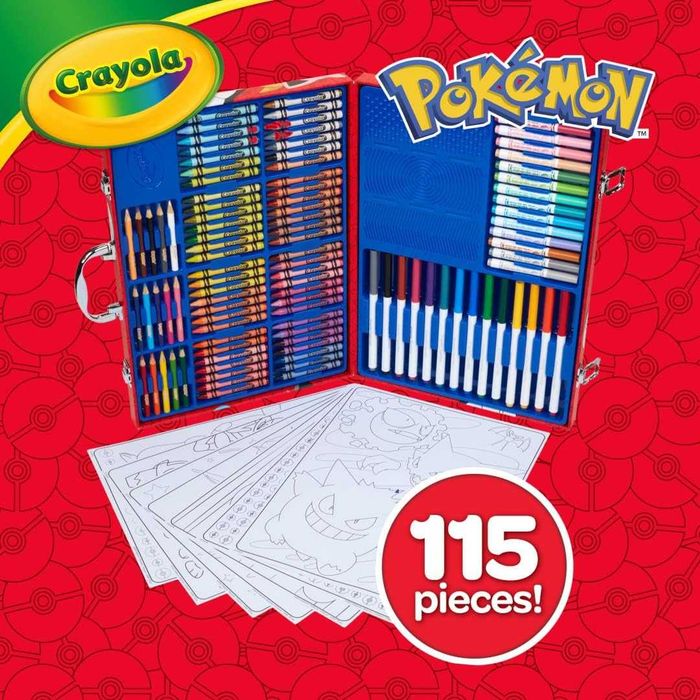 Набір для малювання Crayola 115 предметів Оригінал Крайола Покемон