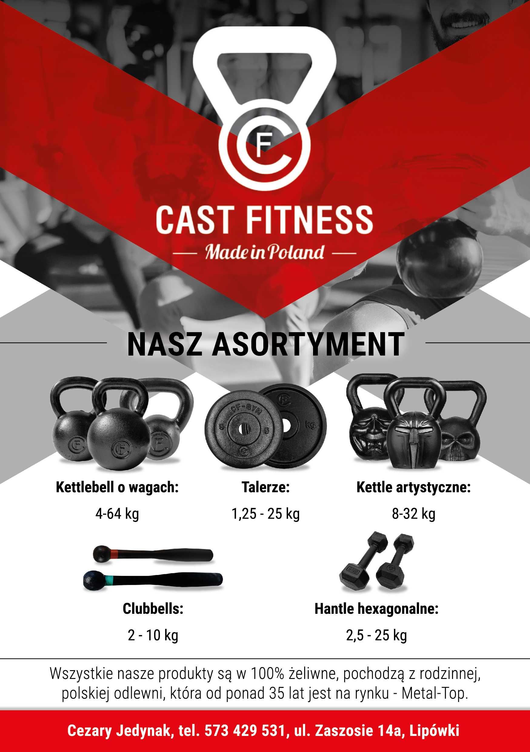 Obciążenie żeliwne 5 kg Cast Fitness - Trening siłowy w zasięgu ręki