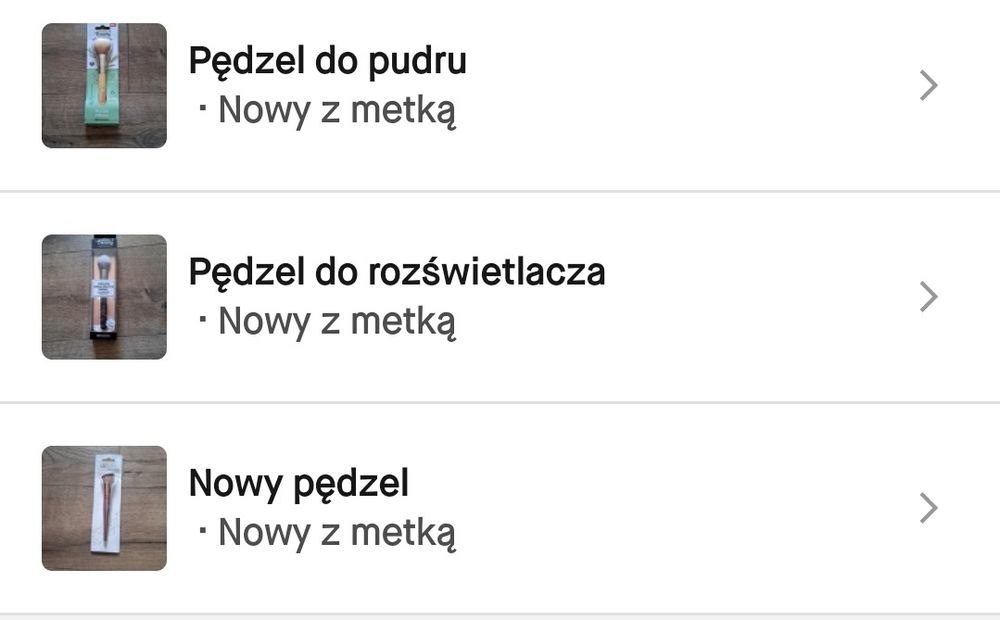 Pędzle nowe  3 sztuki
