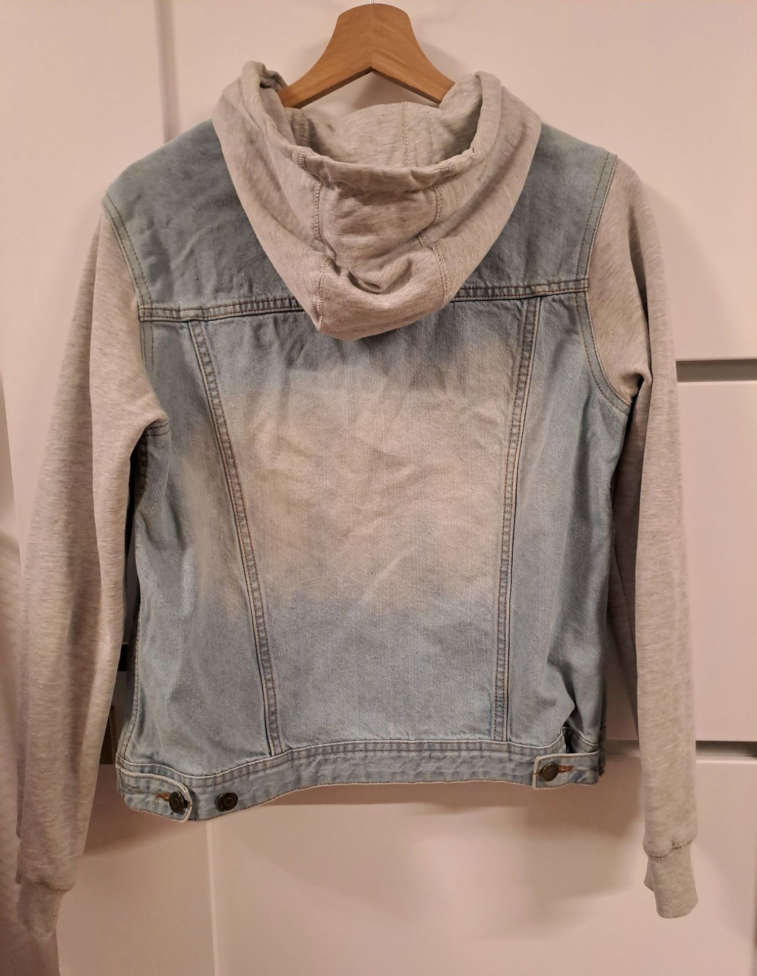 Damska bluza katana jeansowa z kapturem r.L