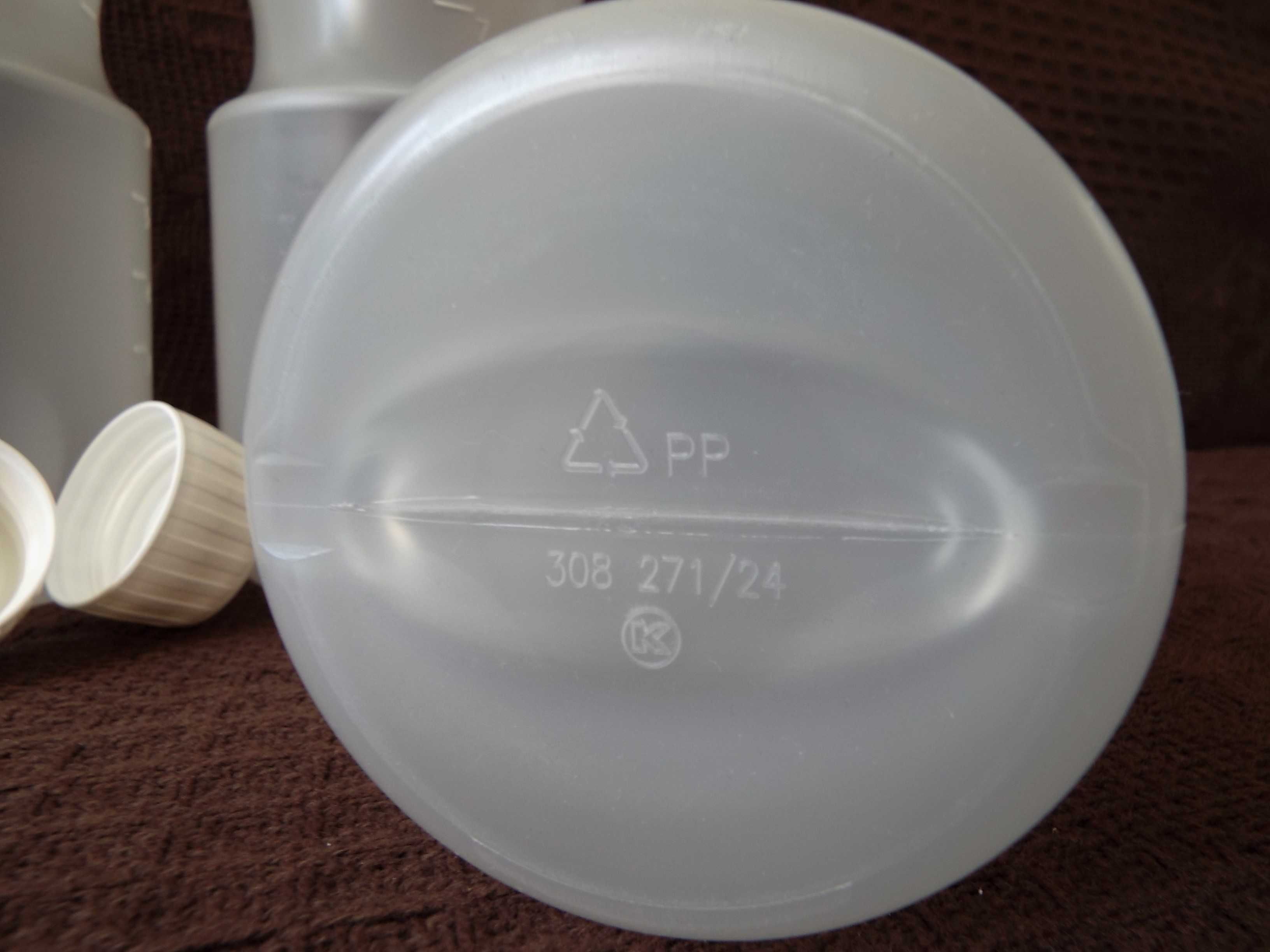 Butelka bidon polipropylen PP 1000 ml z podziałką i zakrętką 6 sztuk