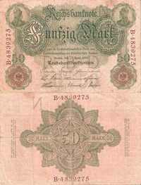 53. Stary banknot. 50 Marek 1910