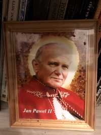 jan paweł II papież portret bursztyny pamiątka