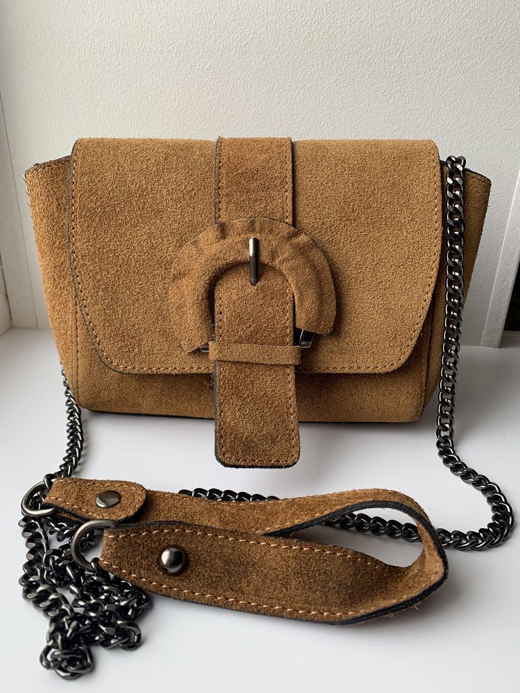 Сумка натуральна замша, сумка cross body