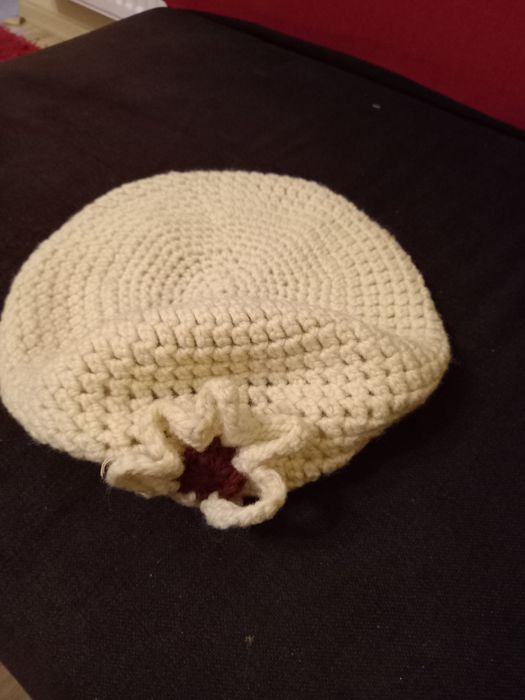 Wełniany komplet beret i czapka