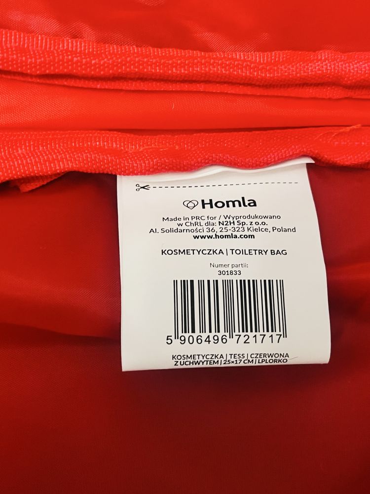 Kosmetyczka podróżna czerwona Homla
