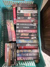 Lote de vhs e dvds