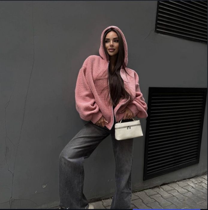 Затишне худі з хутра Тедді