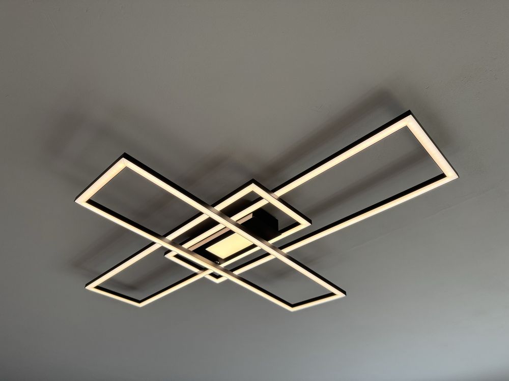 Lampa sufitowa ASMIN z wbudowanym oswietleniem LED + Pilot.