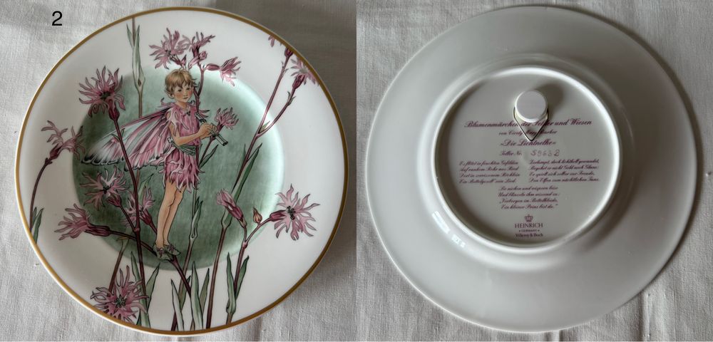 Вінтажні тарілки із колекціі квіткові феі Vlleroy&Boch