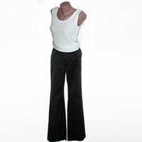 Комплект черные брюки Mango + белый топ-майка для девушки р. 42-44