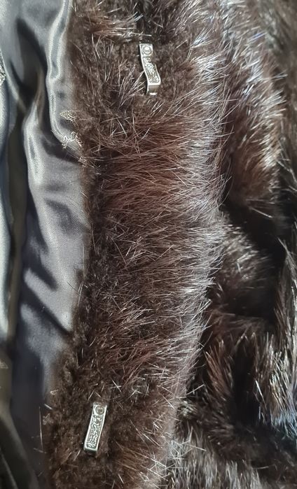 Piękne futro czarne z nutrii, marka RZF, rozm. 48