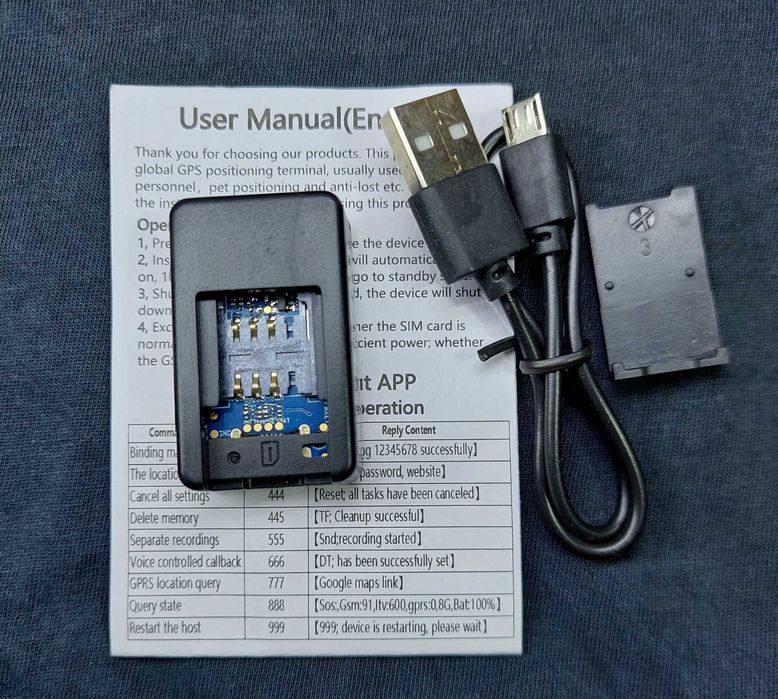 Миниатюрный GPS (GSM) гпс трекер - микрофон, диктофон, ГЕО метка карта