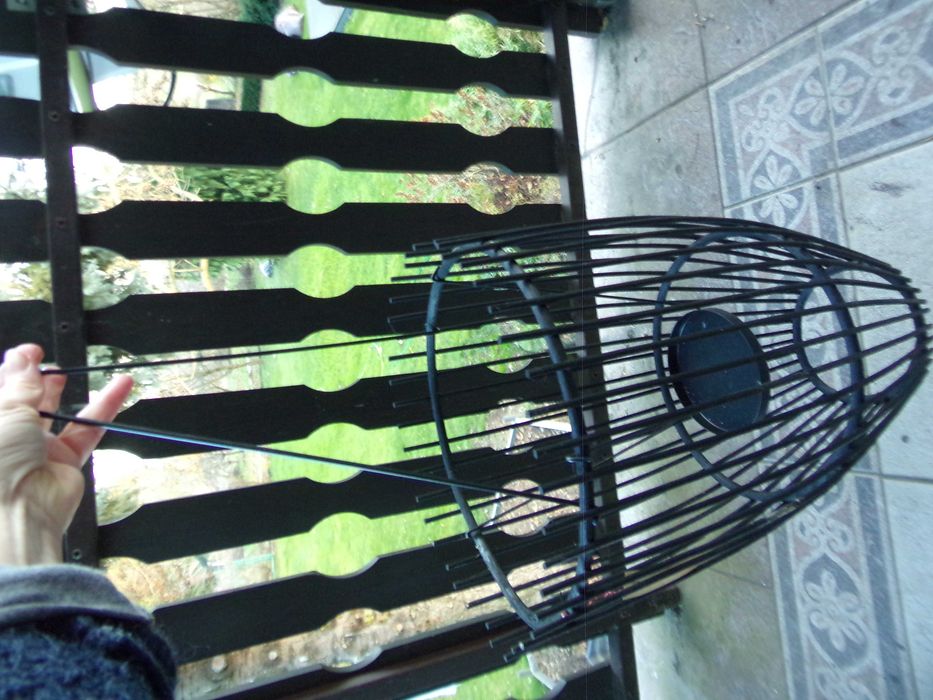 Duża XXL donica czarna rattan bambus Ikea Osłonka kwietnik latarnia