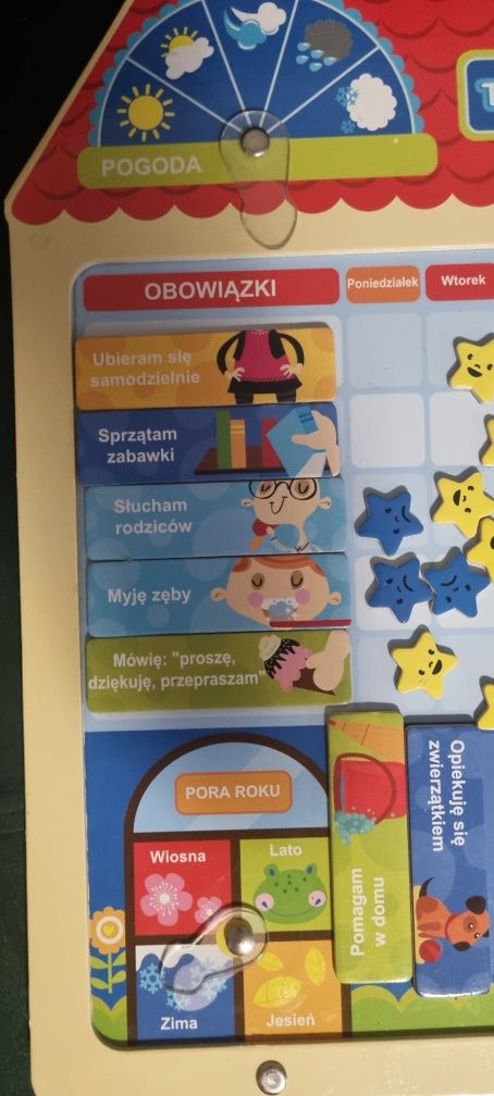 Tablica obowiązków drewniana