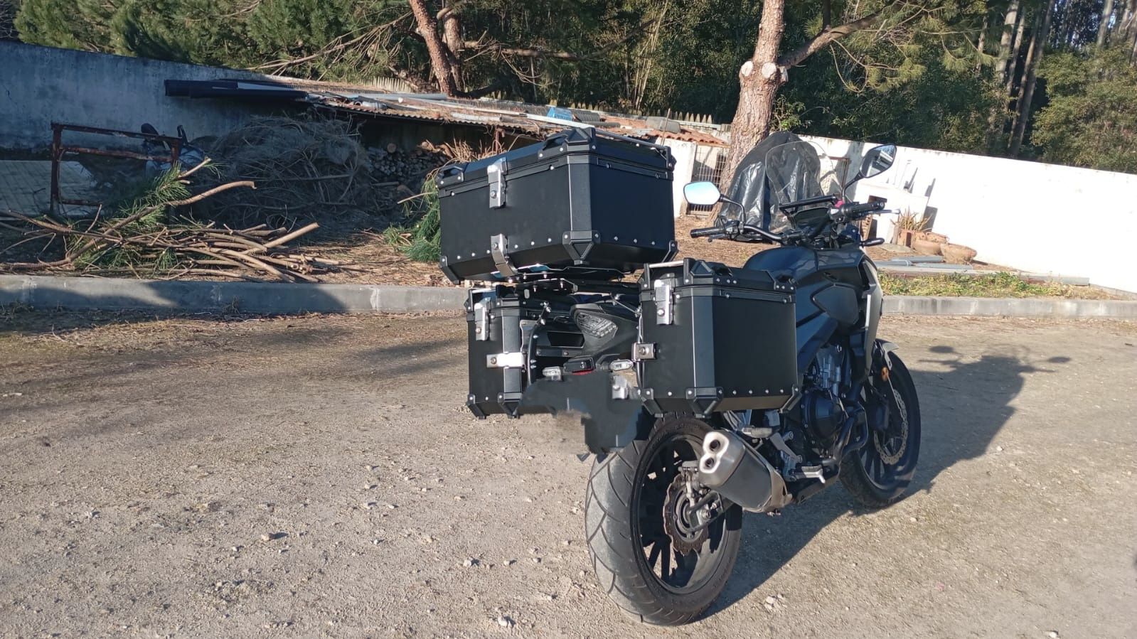 (NOVO) Malas Laterais + Top Case Alumínio Honda CB 500X