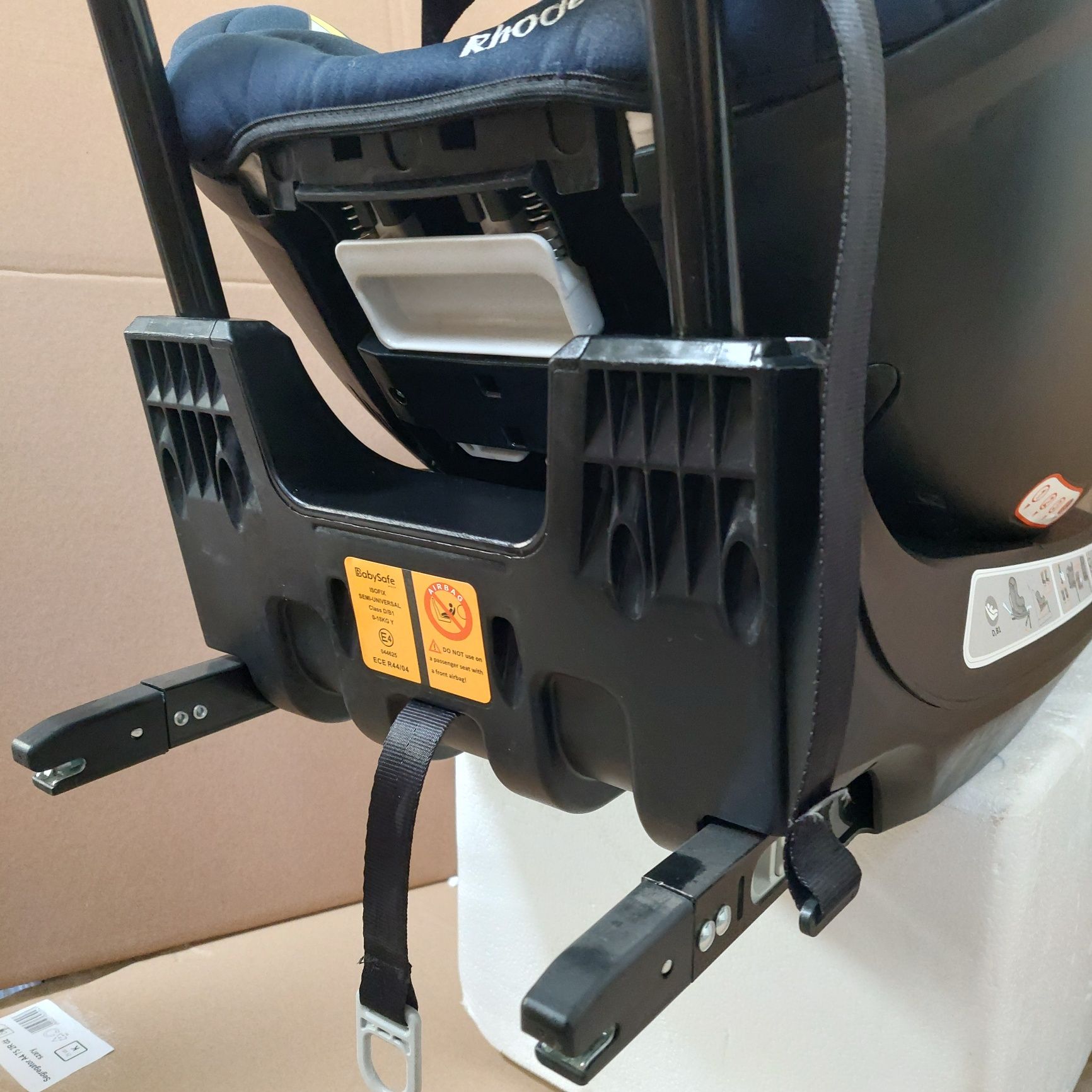 Fotelik Rhodesian babysafe 0-18 kg. Obrotowy 360 stopni, montaż isofix
