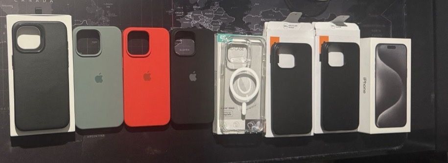 iPhone 15 Pro Max 256Gb | 1 ano e 5 meses | 8 Capas