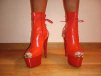 95/ Buty szpilki 39 gogo poledance 35-46 Trans Crossdress botki taniec