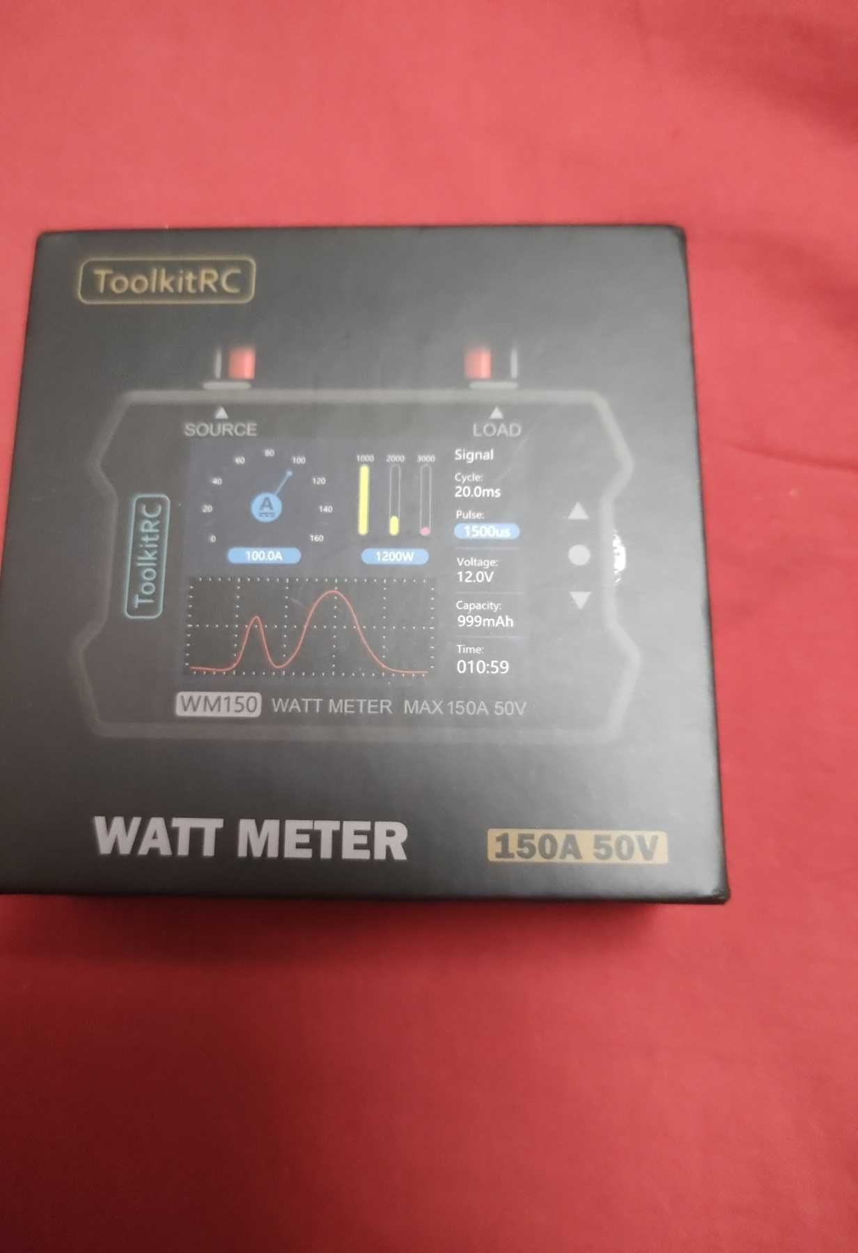 Ваттметр ToolkitRC WM150 измеритель мощности мотора 50В/150А RC модель