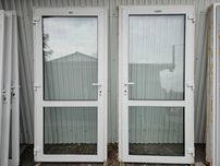 DRZWI Zewnętrzne Plastikowe PCV Wejściowe Przeszklone 100x210cm 10 szt
