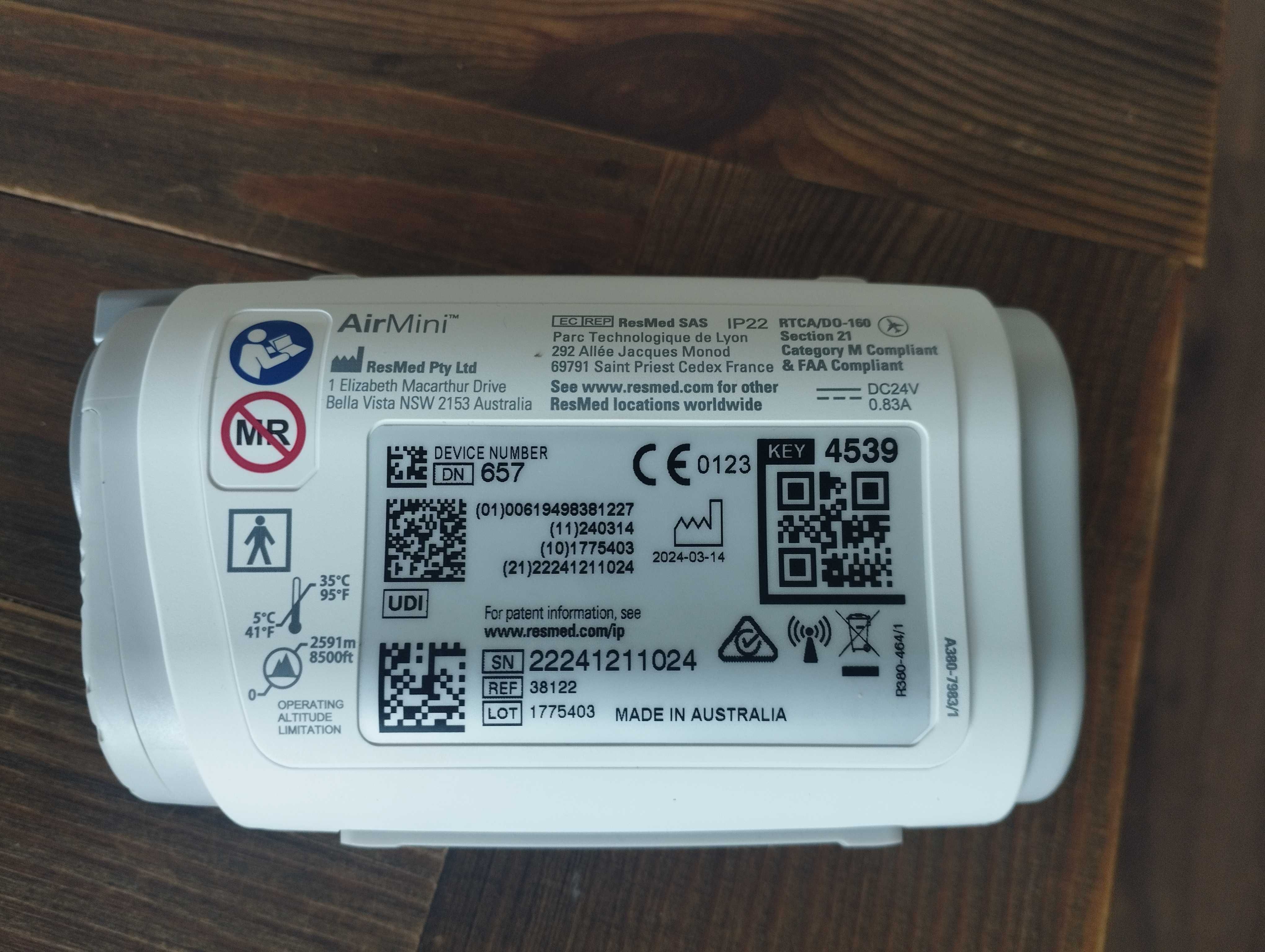 Aparat CPAP Resmed AirMini Autoset  NOWY Zestaw GWARANCJA 5-letnia