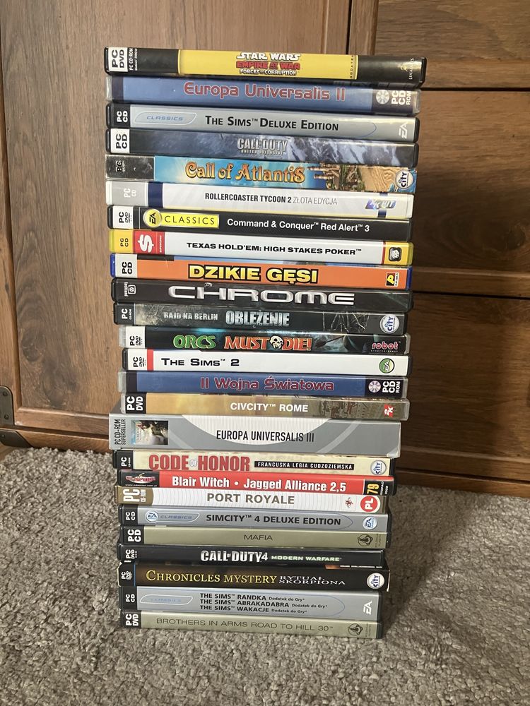 Gry na PC Różne ceny od 20 zł Mafia, Call of duty, Star wars, The sims
