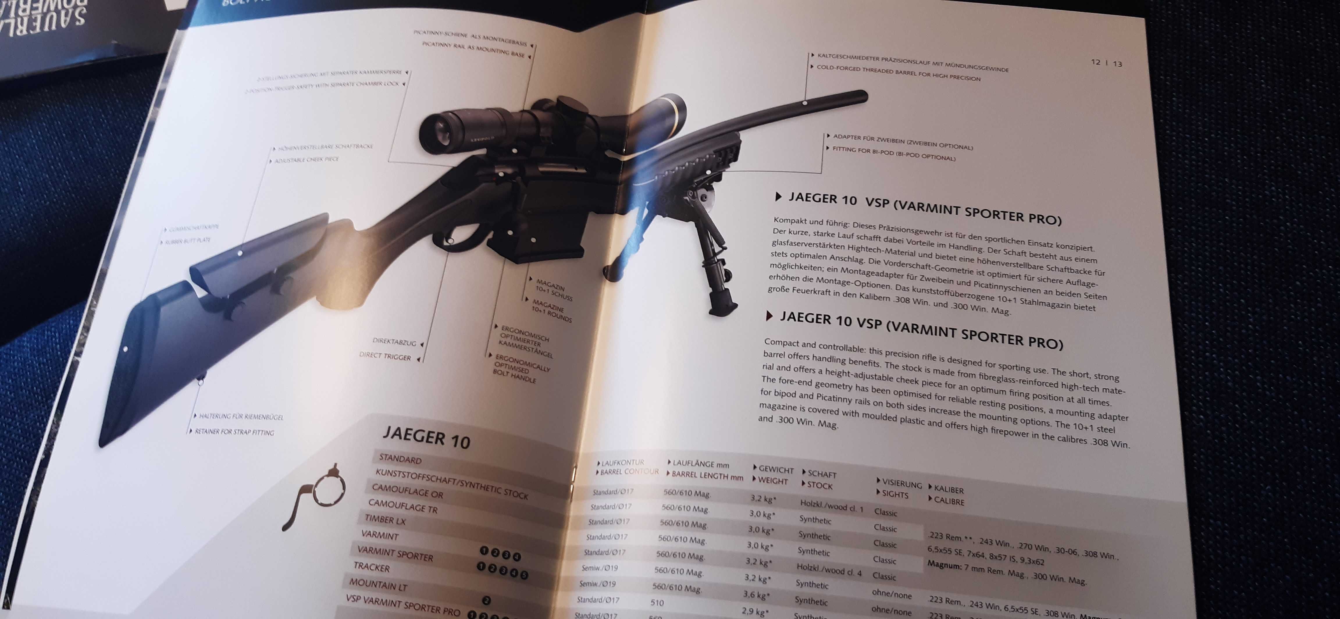 stary katalog broni myśliwskiej marki JAEGER