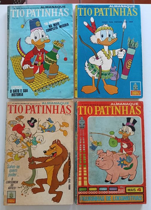 Raros 8 Tio Patinhas anos 60 sec. passado com peqs. def. reparados