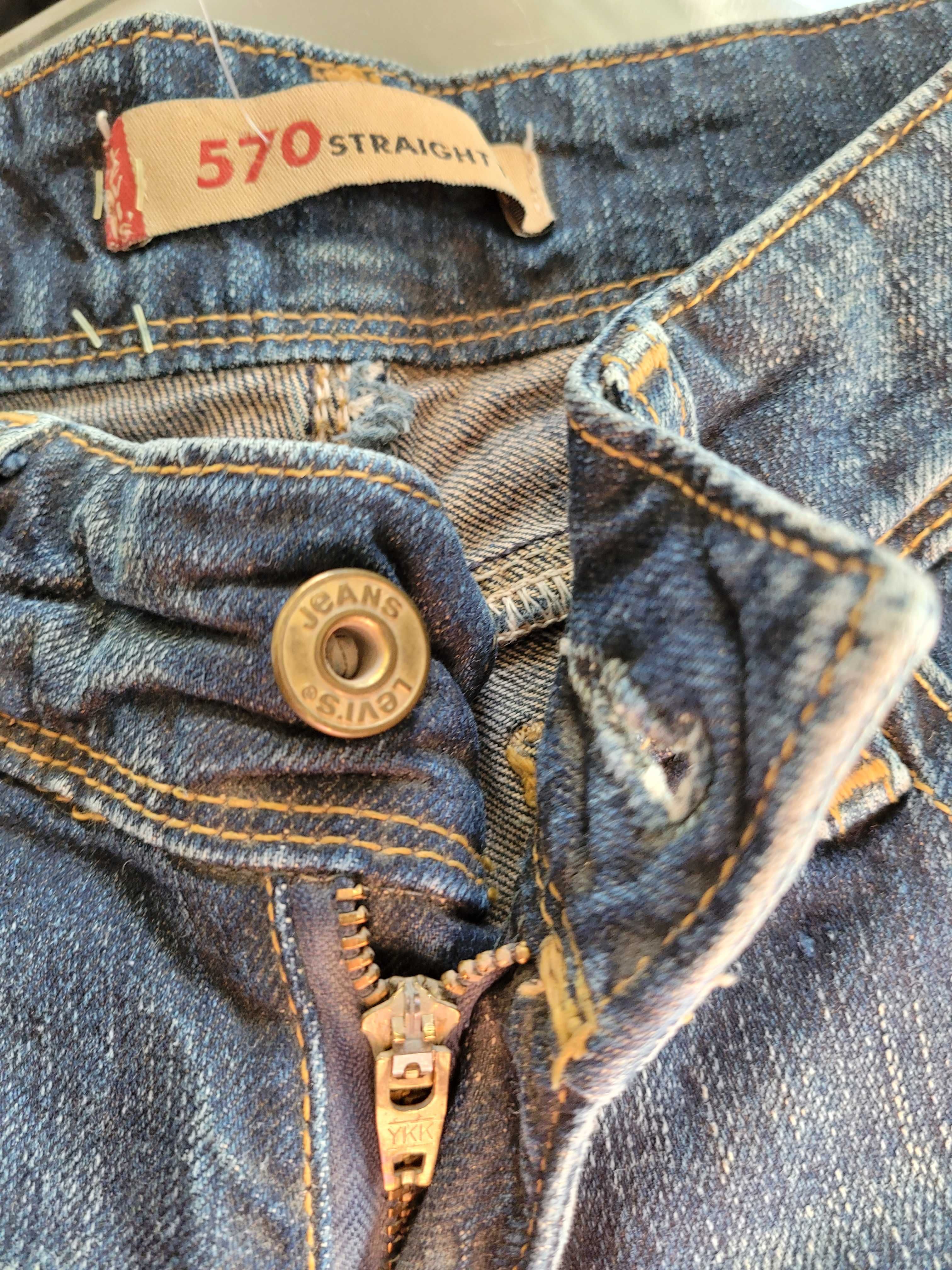 LEVI'S 570 spodnie jeans dzwony XS