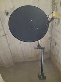 Antena satelitarna z konwerterrem i uchwyt mocujący 120cm.do tel.sat